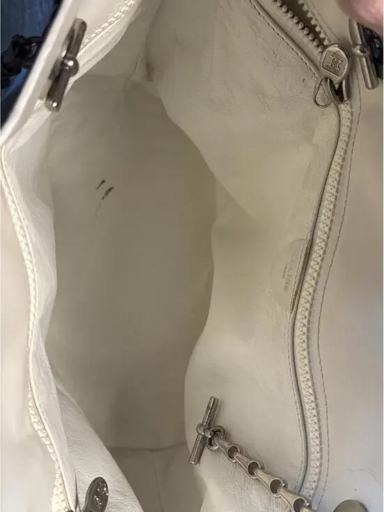 Authentic Vintage Céline White Leather Tote Bag - Picture 5 of 9